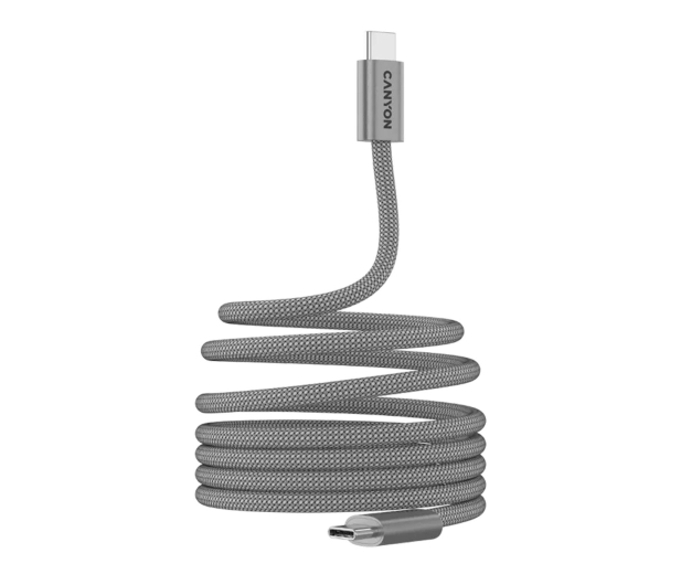 CANYON Kabel OnWire 60MG C-C 60W Magnes w oplocie 1m Szary - 1348468 - zdjęcie 2